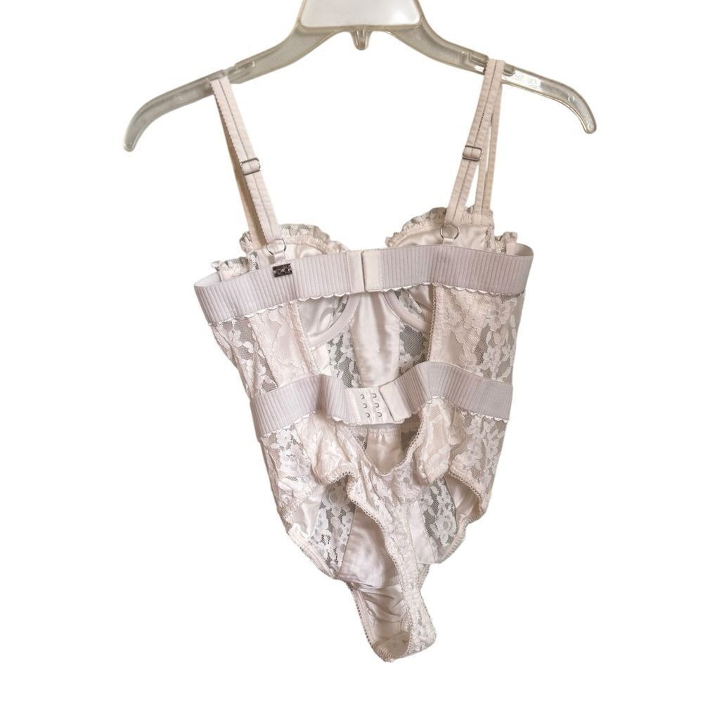 For LOVE & LEMONS Lou White Lace Bodysuit Small - Picture 4 of 7